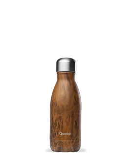 Qwetch Bouteille isotherme inox wood brun 260ml - 10012